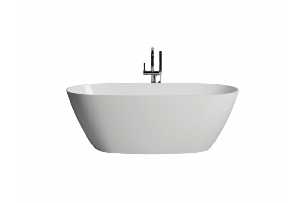 Ванна из искусственного камня Salini Sofia 165х75 S-Sense, белая глянцевая, овальная, отдельностоящая