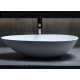 Раковина накладная  Salini Callista 101 58x34.5 S-Stone, белая матовая, овальная, цвет белый