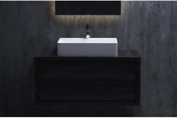 Раковина накладная Salini Ottavia 60x45 S-Stone, белая матовая , прямоугольная, цвет белый