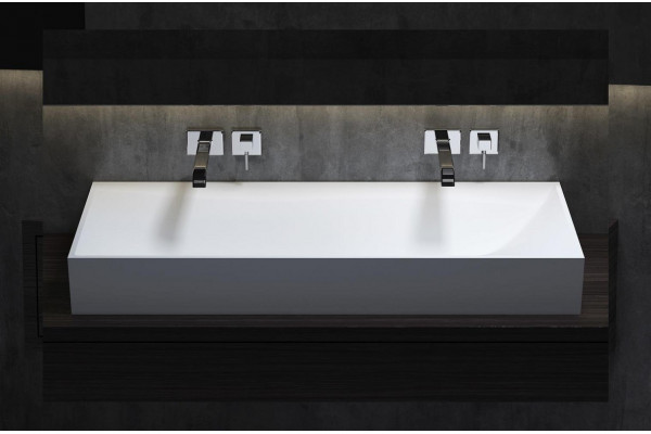 Раковина  Salini Sonata 120x45 S-Stone, белая матовая, прямоугольная, цвет белый
