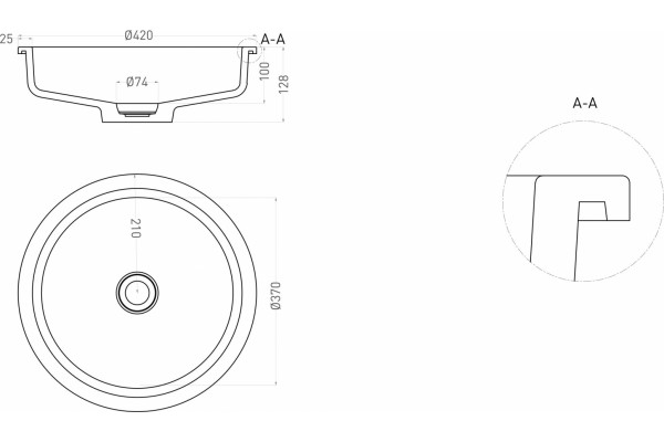 Раковина Salini Marea 04 1802204M цвет белый