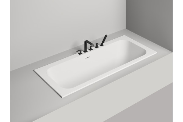 Ванна из искусственного камня Salini Orlanda Axis Kit S-Sense 180х80, матовая, прямоугольная, встраиваемая