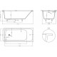 Ванна из искусственного камня Salini Orlanda S-Stone 170x80, матовая, прямоугольная, встраиваемая