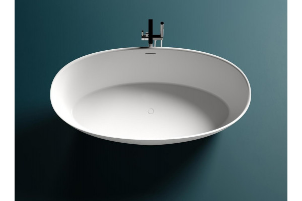 Ванна из искусственного камня Salini Alda S-Sense 160x70, глянцевая, овальная, отдельностоящая