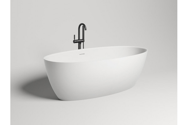 Ванна из искусственного камня Salini Alda S-Sense 160x70, глянцевая, овальная, отдельностоящая