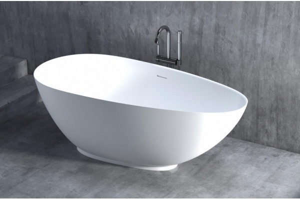 Ванна из искусственного камня Salini Paola S-Stone 160x77, матовая, овальная, отдельностоящая