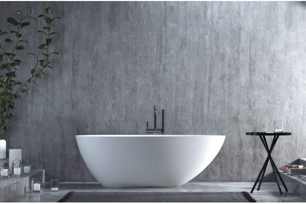 Ванна из искусственного камня Salini Paola S-Stone 160x77, матовая, овальная, отдельностоящая