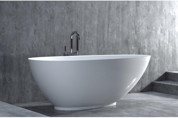 Ванна из искусственного камня Salini Paola S-Stone 160x77, матовая, овальная, отдельностоящая