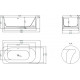 Ванна из искусственного камня Salini Ninfea S-Stone 180x82, матовая, прямоугольная, отдельностоящая