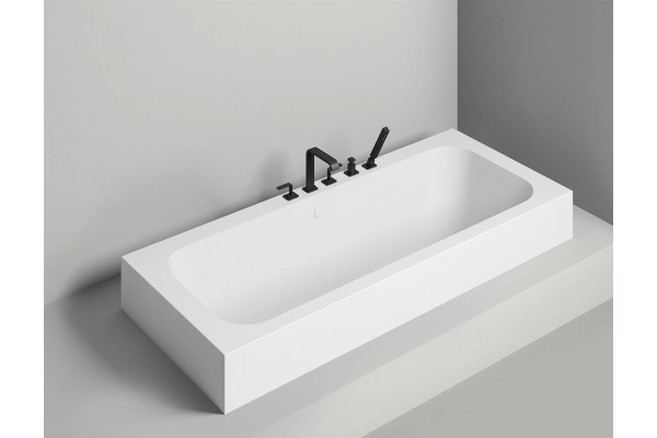 Ванна из искусственного камня Salini Orlandа Axis 190x80 глянцевая прямоугольная, объем 325 л.