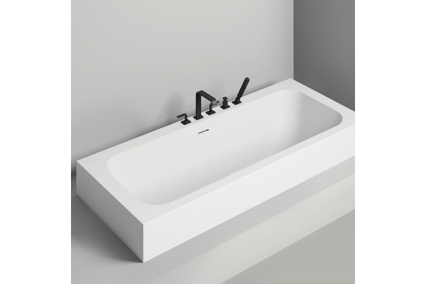 Salini ORLANDA AXIS KIT Встраиваемая ванна на ножках 1700х750х600мм "Up&Down"белый сифон интегрированный слив-перел мат-л: S-Sense  белый глянцев 103313G
