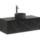 Тумба под раковину Sancos Stone 120 черная подвесная, с ящиками