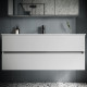 Тумба под раковину Sancos Urban 120 белая подвесная, с ящиками