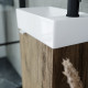 Тумба под раковину Sancos Mini 35 дуб чарльстон, правая, подвесная