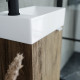 Тумба под раковину Sancos Mini 35 дуб чарльстон, левая, подвесная