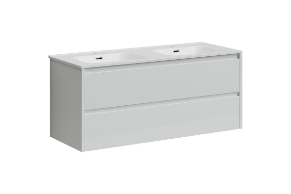 Тумба с раковиной Sancos Libra 120 белая, подвесная, с ящиками