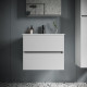 Тумба с раковиной Sancos Urban 60 белая, подвесная, с ящиками