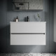 Тумба с раковиной Sancos Urban 80 белая, подвесная, с ящиками