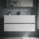 Тумба с раковиной Sancos Urban 100 белая, подвесная, с ящиками