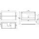 Тумба с раковиной Sancos Urban 100 белая, подвесная, с ящиками