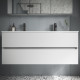 Мебель для ванной Sancos Urban 120 белая подвесная, с двумя раковинами