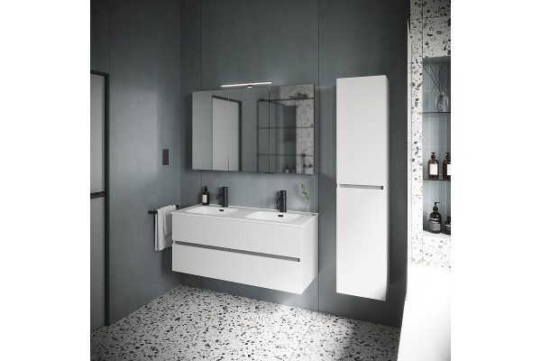 Мебель для ванной Sancos Urban 120 белая подвесная, с двумя раковинами