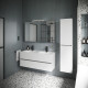 Мебель для ванной Sancos Urban 120 белая подвесная, с двумя раковинами