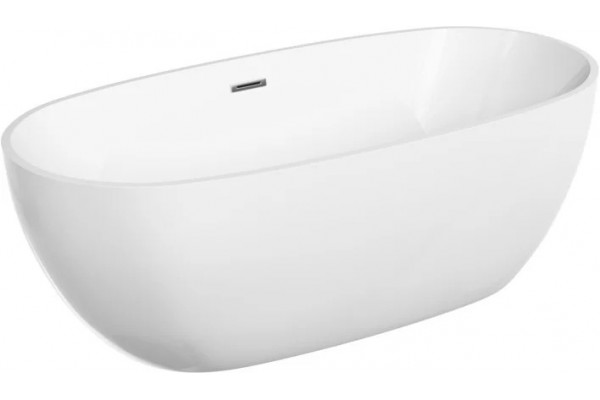 Акриловая ванна Sancos Flo FB02 170x80 овальная, отдельностоящая, объем 350 л.