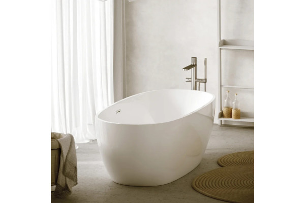 Акриловая ванна Sancos Flo FB02 170x80 овальная, отдельностоящая, объем 350 л.