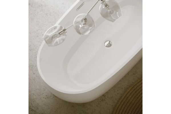 Акриловая ванна Sancos Flo FB02 170x80 овальная, отдельностоящая, объем 350 л.