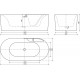 Акриловая ванна Sancos Omega FB16 170x80 овальная, отдельностоящая