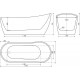 Акриловая ванна Sancos Perla FB06 170x72 овальная, отдельностоящая