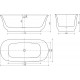 Акриловая ванна Sancos Viva FB08 170x80 овальная, отдельностоящая, объем 370 л.