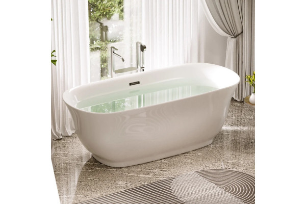 Акриловая ванна Sancos Viva FB08 170x80 овальная, отдельностоящая, объем 370 л.
