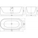 Акриловая ванна Sancos Fiori FB04 170x80 овальная, отдельностоящая