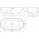 Акриловая ванна Sancos Mimi FB01 170x80 овальная, отдельностоящая, объем 370 л.