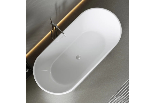 Акриловая ванна Sancos Mimi FB01 170x80 овальная, отдельностоящая, объем 370 л.