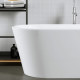 Акриловая ванна Sancos Mimi FB01 170x80 овальная, отдельностоящая, объем 370 л.