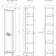 Шкаф-пенал Sanflor Ванесса 2 R напольный, белый, правый, с дверками