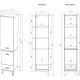 Шкаф-пенал Sanflor Бруно 105 R, белый, орегон, правый, фурнитура дерево
