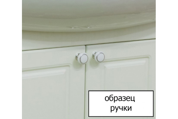 Шкаф-пенал Sanflor Софи L матовый, левый, ручки серебро