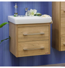 Тумба с раковиной Sanflor Ларго 2 60 вяз швейцарский, подвесная, матовая