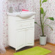 Тумба с раковиной Sanflor Софи 60, матовая, ручки серебро