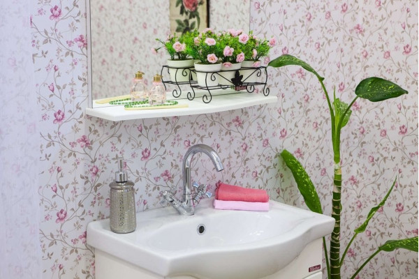 Тумба с раковиной Sanflor Софи 60, матовая, ручки серебро