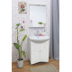 Тумба с раковиной Sanflor Софи 65, матовая, ручки серебро