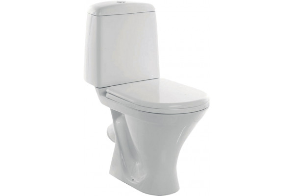 Унитаз-компакт Sanita Аттика люкс белый, овальный, 33.7x60.8 см