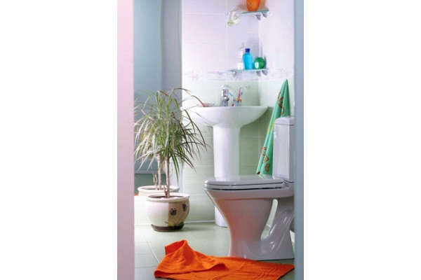 Унитаз-компакт Sanita Аттика эконом белый, овальный, 33.7x60.8 см