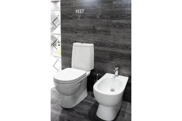 Унитаз-компакт Sanita luxe Fest SL DM белый, овальный, 34.4x61.8 см