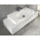Мебельная раковина Sanita luxe Infinity 75 полукруглая, цвет белый