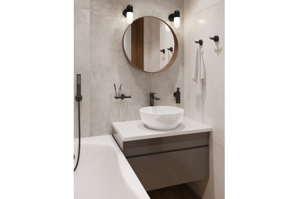 Раковина Sanita luxe Art slim 40 круглая, цвет белый